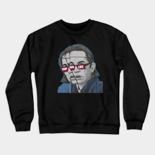 "Pixelated Thug Life Charlie Portrait" - Charlie Hip Hop Rapper Gangster Crewneck Sweatshirt